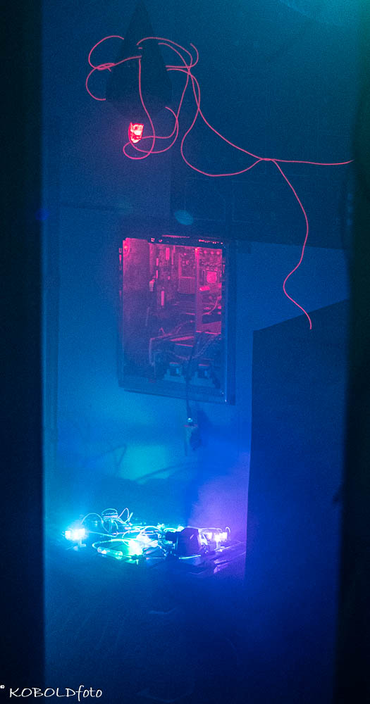Server Room · Neon Blue Tech