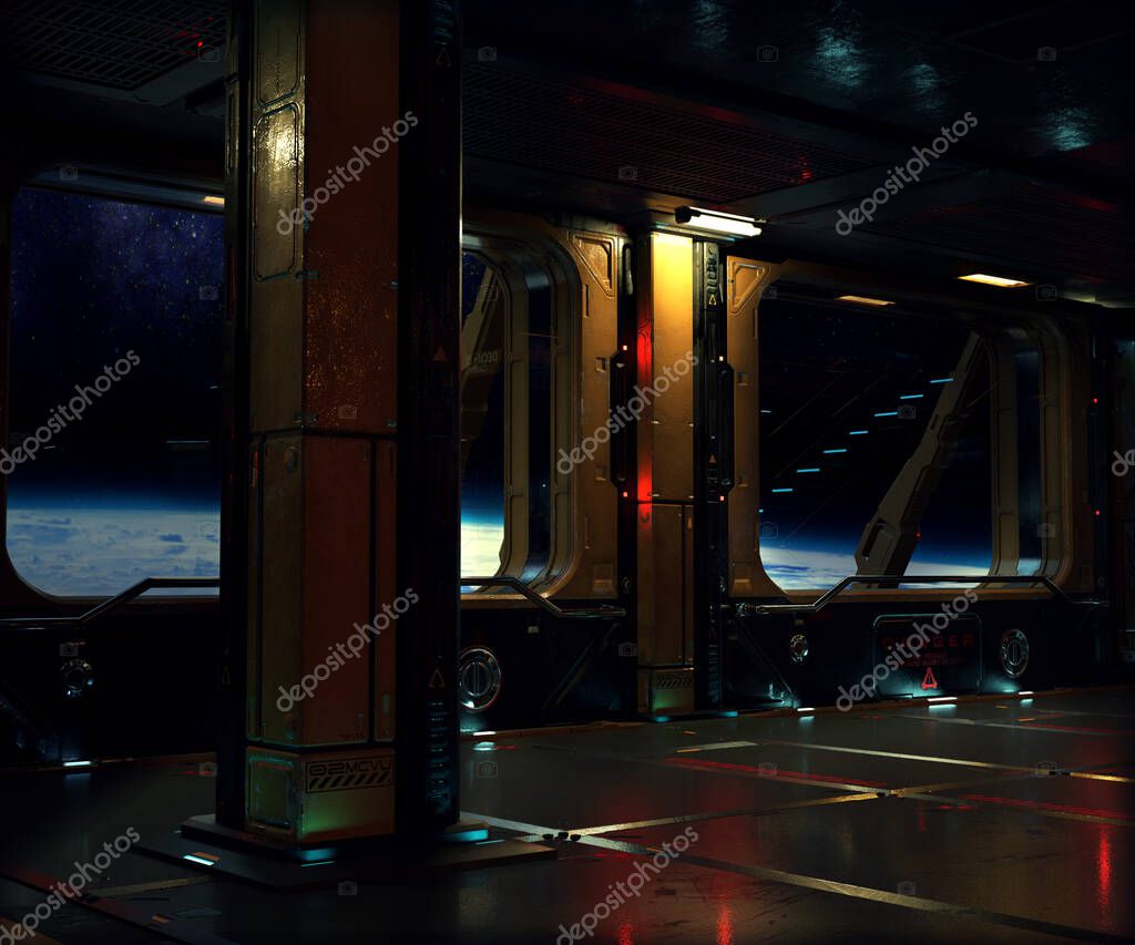 Crewportraits in hartem Neonlicht